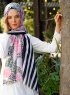 Capella - Rosa Mönstrad Hijab - Sal Evi
