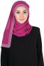 Carin - Fuchsia Praktisk Chiffon Hijab
