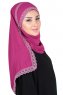 Carin - Fuchsia Praktisk Chiffon Hijab