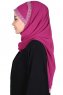 Carin - Fuchsia Praktisk Chiffon Hijab