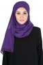 Carin - Lila Praktisk Chiffon Hijab