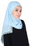 Carin - Ljusblå Praktisk Chiffon Hijab