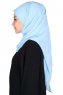 Carin - Ljusblå Praktisk Chiffon Hijab