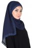 Carin - Marinblå Praktisk Chiffon Hijab