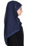 Carin - Marinblå Praktisk Chiffon Hijab