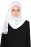Carin - Offwhite Praktisk Chiffon Hijab