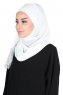 Carin - Offwhite Praktisk Chiffon Hijab