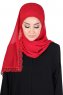 Carin - Röd Praktisk Chiffon Hijab
