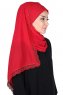 Carin - Röd Praktisk Chiffon Hijab