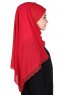 Carin - Röd Praktisk Chiffon Hijab