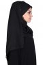Carin - Svart Praktisk Chiffon Hijab
