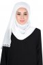 Carin - Vit Praktisk Chiffon Hijab