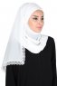 Carin - Vit Praktisk Chiffon Hijab