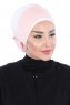 Clara - Gammelrosa & Creme Bomull Turban