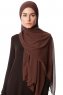 Derya - Brun Praktisk Chiffon Hijab
