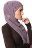Derya - Lila Praktisk Chiffon Hijab