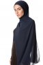Derya - Mörk Marinblå Praktisk Chiffon Hijab