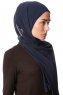 Derya - Mörk Marinblå Praktisk Chiffon Hijab