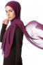 Derya - Mörklila Praktisk Chiffon Hijab