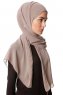 Derya - Ljus Taupe Praktisk Chiffon Hijab