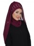 Diana Plommon Praktisk Hijab Ayse Turban 326216-2