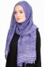 Didem Lila Crinkle Bomull Hijab Sjal 400110b