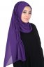 Disa - Lila Praktisk Chiffon Hijab