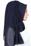 Disa - Marinblå Praktisk Chiffon Hijab