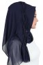Disa - Marinblå Praktisk Chiffon Hijab