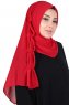 Disa - Röd Praktisk Chiffon Hijab