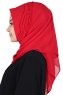 Disa - Röd Praktisk Chiffon Hijab
