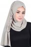 Disa - Taupe Praktisk Chiffon Hijab