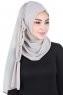 Disa - Taupe Praktisk Chiffon Hijab