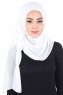 Disa - Vit Praktisk Chiffon Hijab