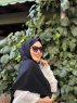 Djamila - Svart Bomull Hijab - Mirach