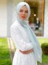 Duriya - Ljusgrön Mönstrad Hijab - Sal Evi