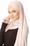 Duru - Gammelrosa & Beige Jersey Hijab