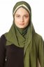 Duru - Khaki & Beige Jersey Hijab