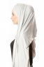 Duru - Ljusgrå & Gammelrosa Jersey Hijab
