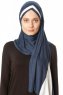 Duru - Marinblå & Creme Jersey Hijab