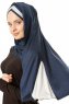 Duru - Marinblå & Grå Jersey Hijab