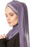 Duru - Mörklila & Stengrå Jersey Hijab