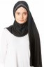 Duru - Svart & Mörkgrå Jersey Hijab