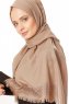 Ebru - Beige Bomull Hijab