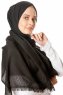 Ebru Svart Bomull Hijab Sjal 30042-2