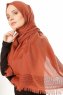 Ebru - Tegelröd Bomull Hijab
