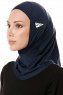 Elif - Marinblå Sport Hijab - Ecardin