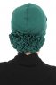 Elisabeth - Mörkgrön Bomull Turban