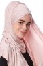 Eslem - Gammelrosa Pile Jersey Hijab - Ecardin