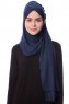 Eslem - Marinblå Pile Jersey Hijab - Ecardin